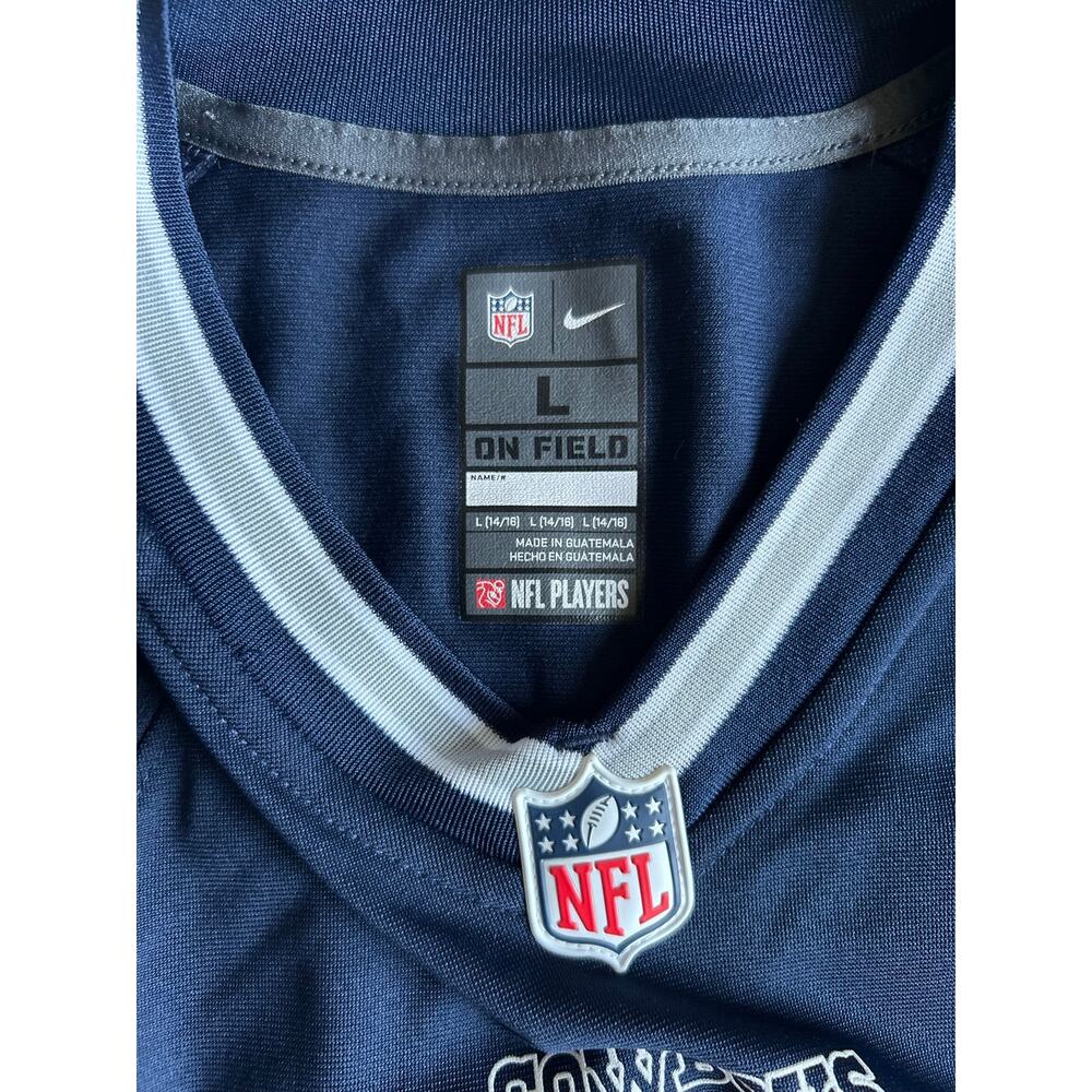 Nike Dallas Cowboys Dak Prescott 4 Jersey Navy Blue Youth L 14/16 - Picture 4 of 4